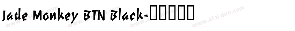 Jade Monkey BTN Black字体转换
